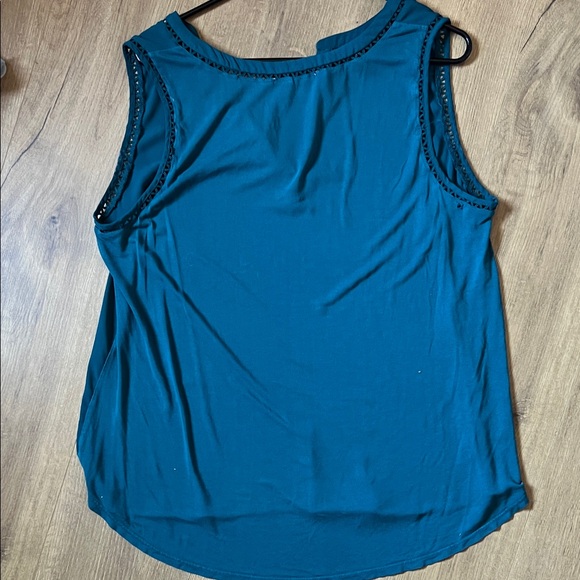 LOFT Teal Sleeveless Tank Top - Picture 3 of 4